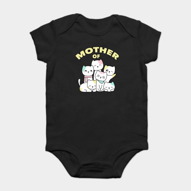 Mother of Cats Baby Bodysuit by creative